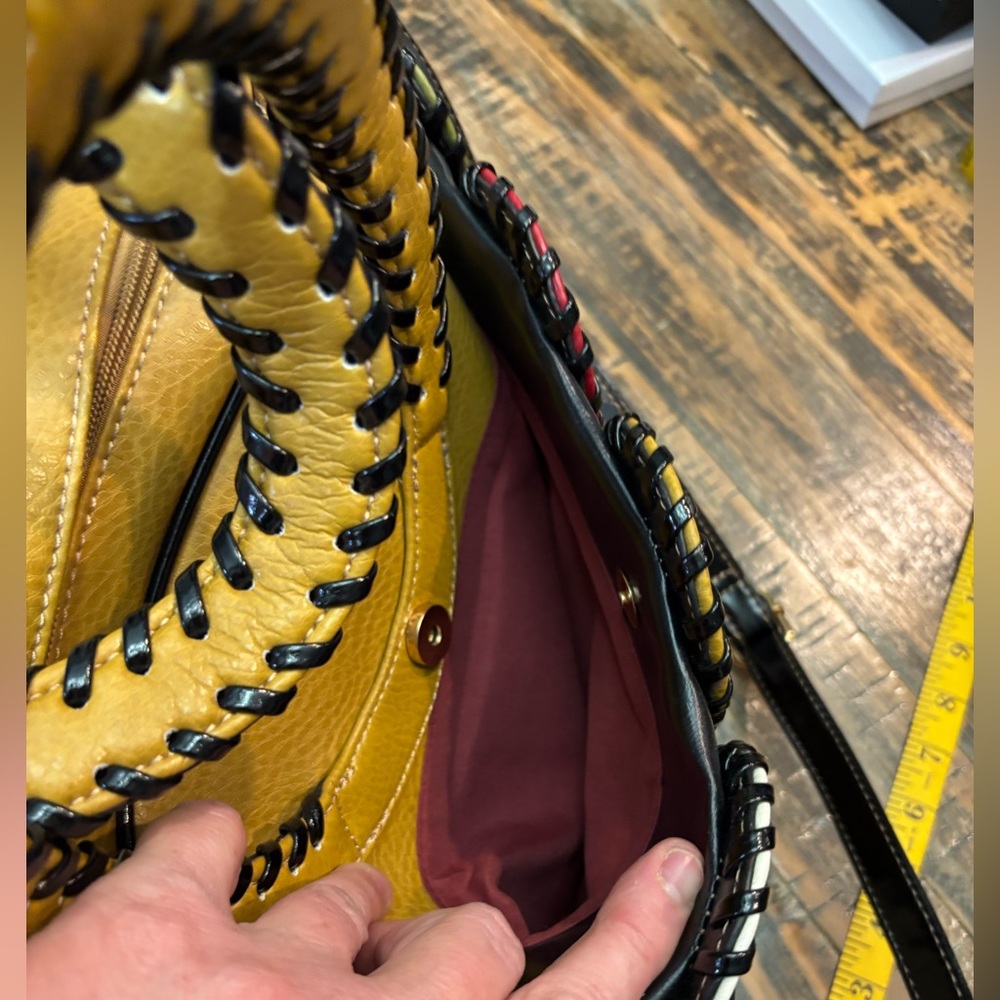 Patchwork Colored Stitching Handbag - Picture 13 of 14